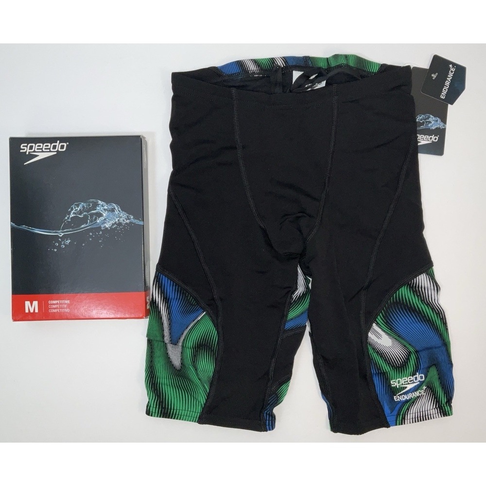 NIP Men's Speedo Competitive Endurance+ Purpose Jammer Swim Shorts Blue Green 26